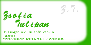 zsofia tulipan business card